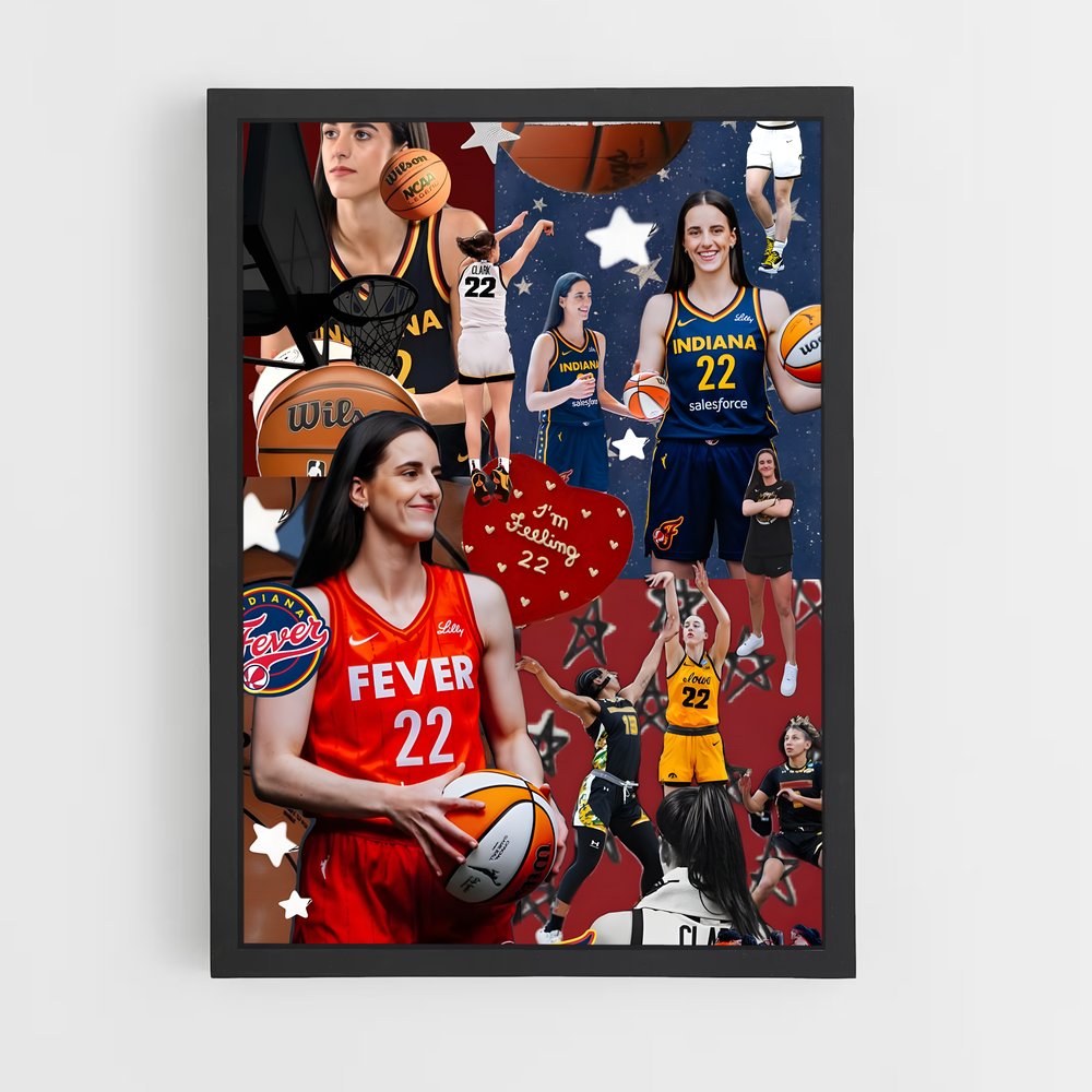 Poster Champions de Caitlin – affiche Basketball (vue 2)